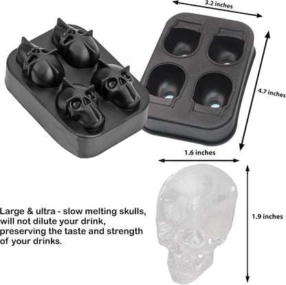 Ice Molds - Silicone Ice Cube Tray with Lid - Easy Fill and Release Ice Maker - Great for Parties and Events